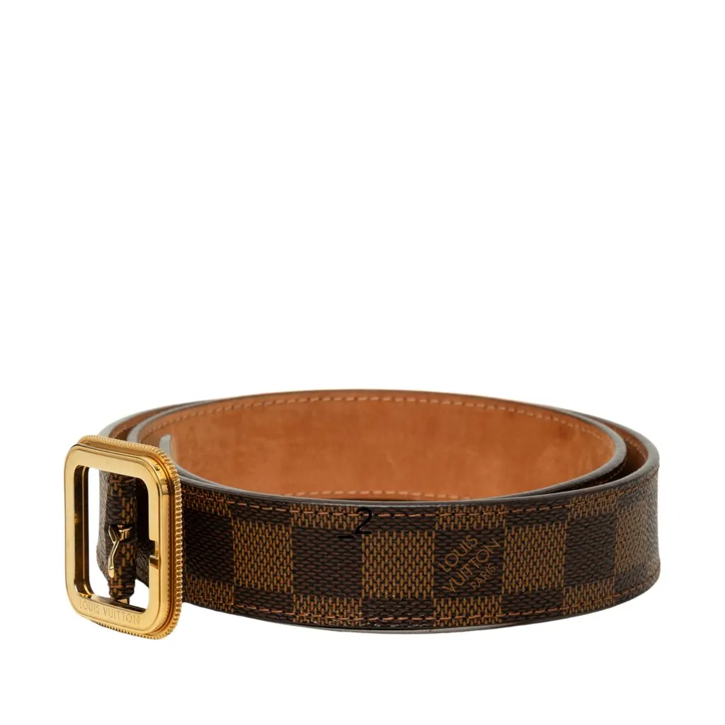 Louis Vuitton Damier Ebene Ceinture Belt Brown Very good - Back View