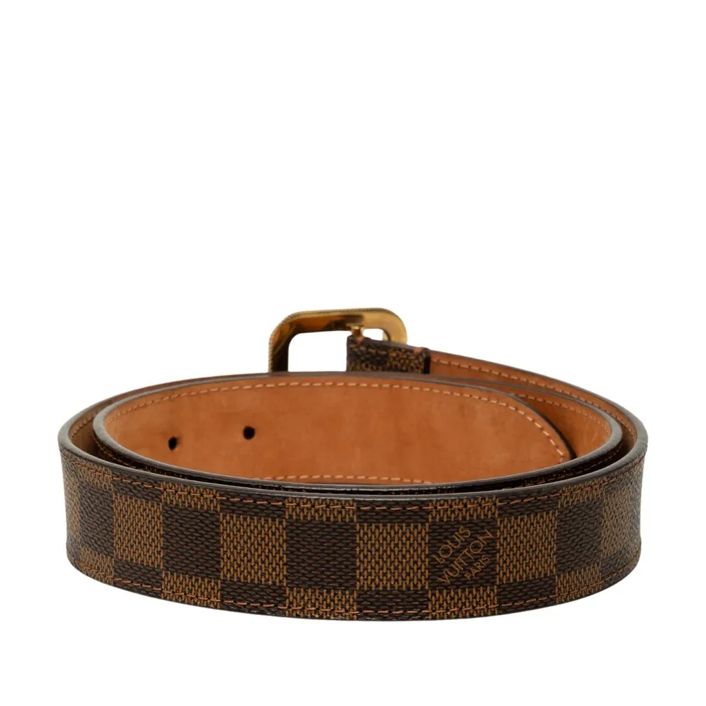 Louis Vuitton Damier Ebene Ceinture Belt Brown Very good - Inside View