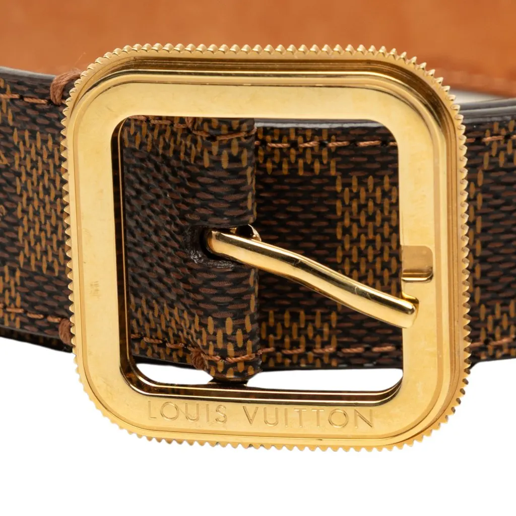 Louis Vuitton Damier Ebene Ceinture Belt Brown Very good - Model View