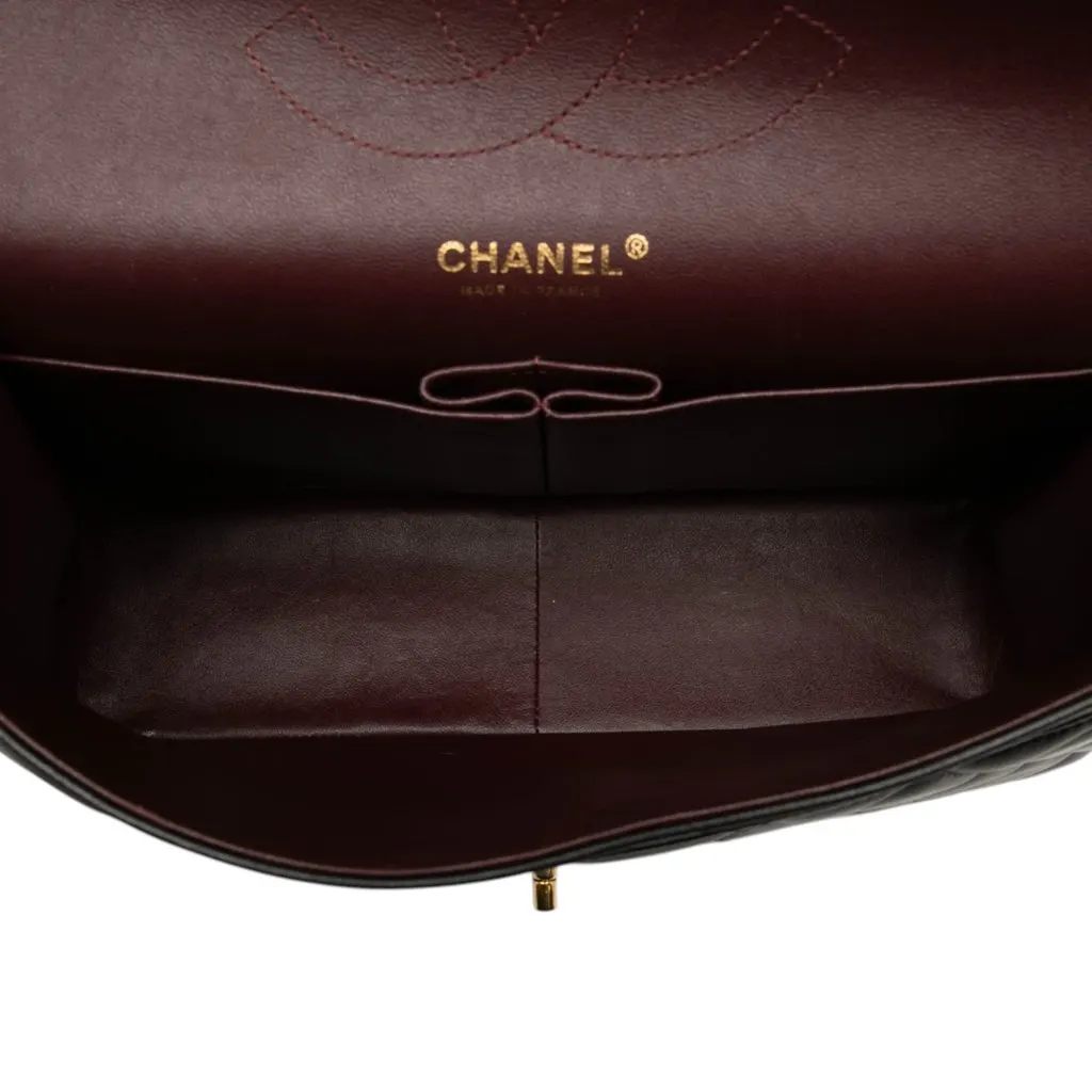 Chanel Jumbo Classic Lambskin Double Flap Black Leather Very good - Model View