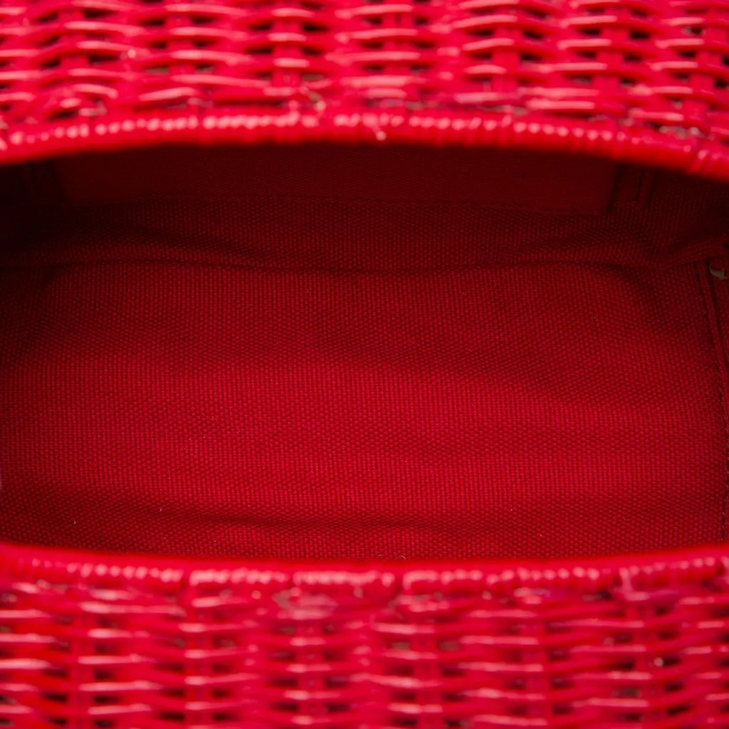 Miu Miu Wicker Rattan Satchel Red Rattan Good - Model View