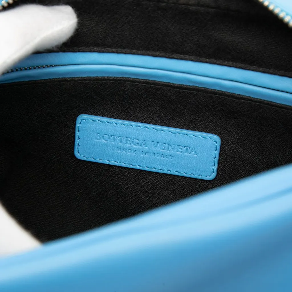 Bottega Veneta Leather Clutch Blue Leather Very good - Box View