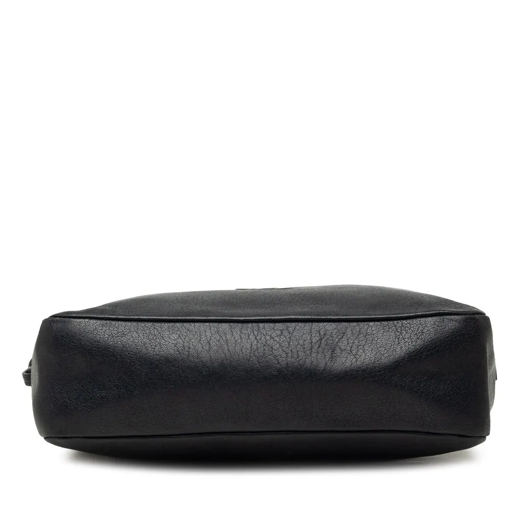 Saint Laurent Small Lambskin Monogram Lou Camera Bag Black Leather Very good - Inside View