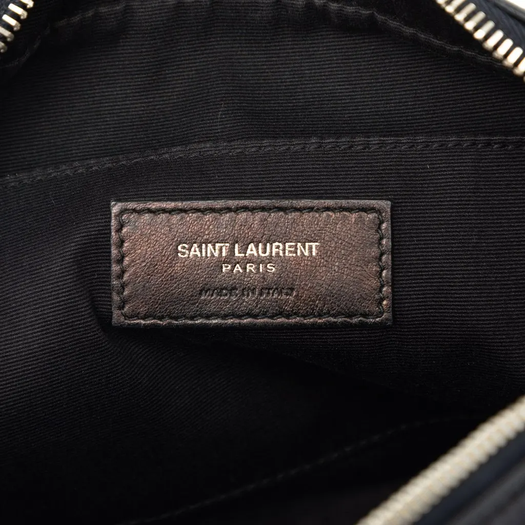 Saint Laurent Small Lambskin Monogram Lou Camera Bag Black Leather Very good - Box View