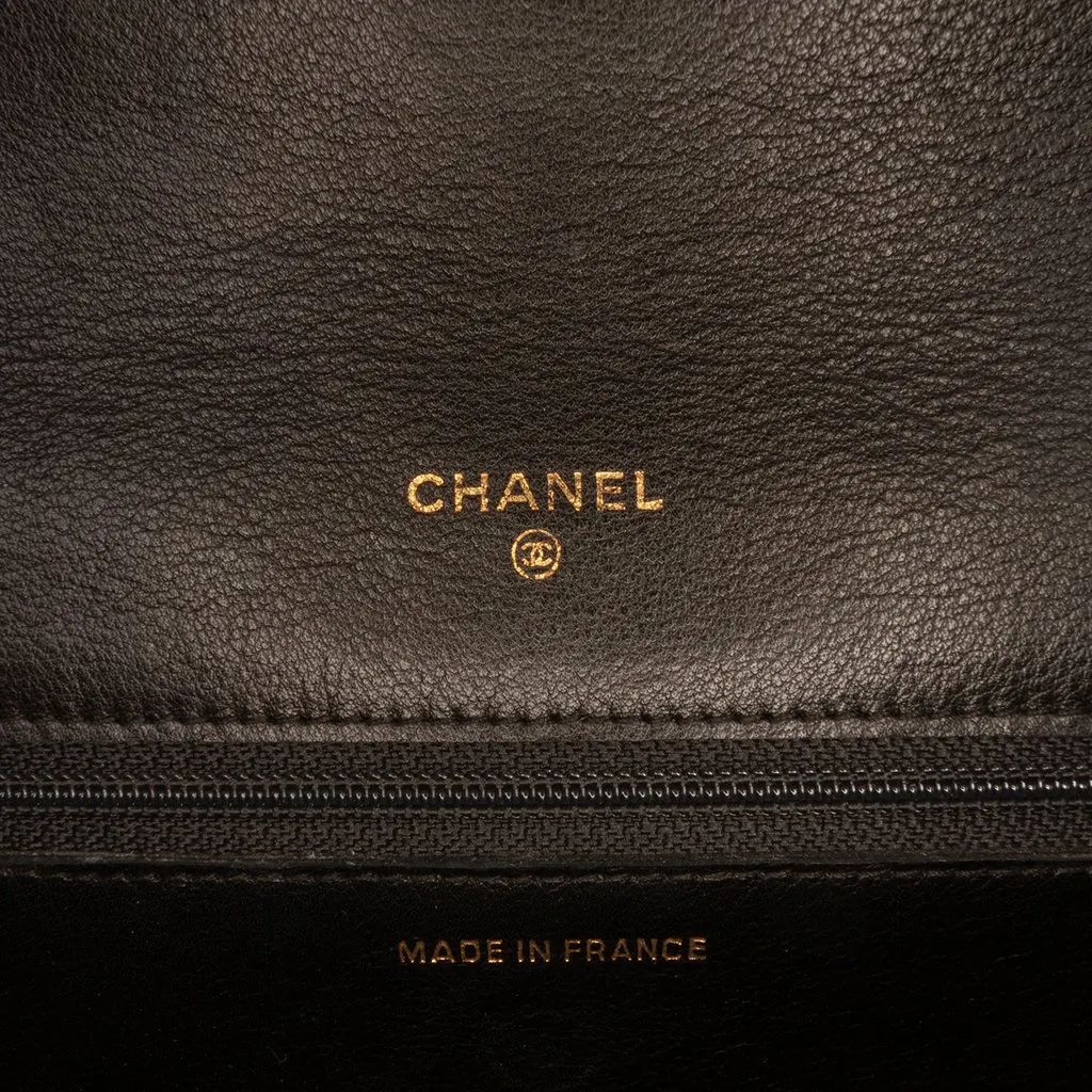 Chanel CC Satin Diamond Stitch Clutch Black Very good - Box View