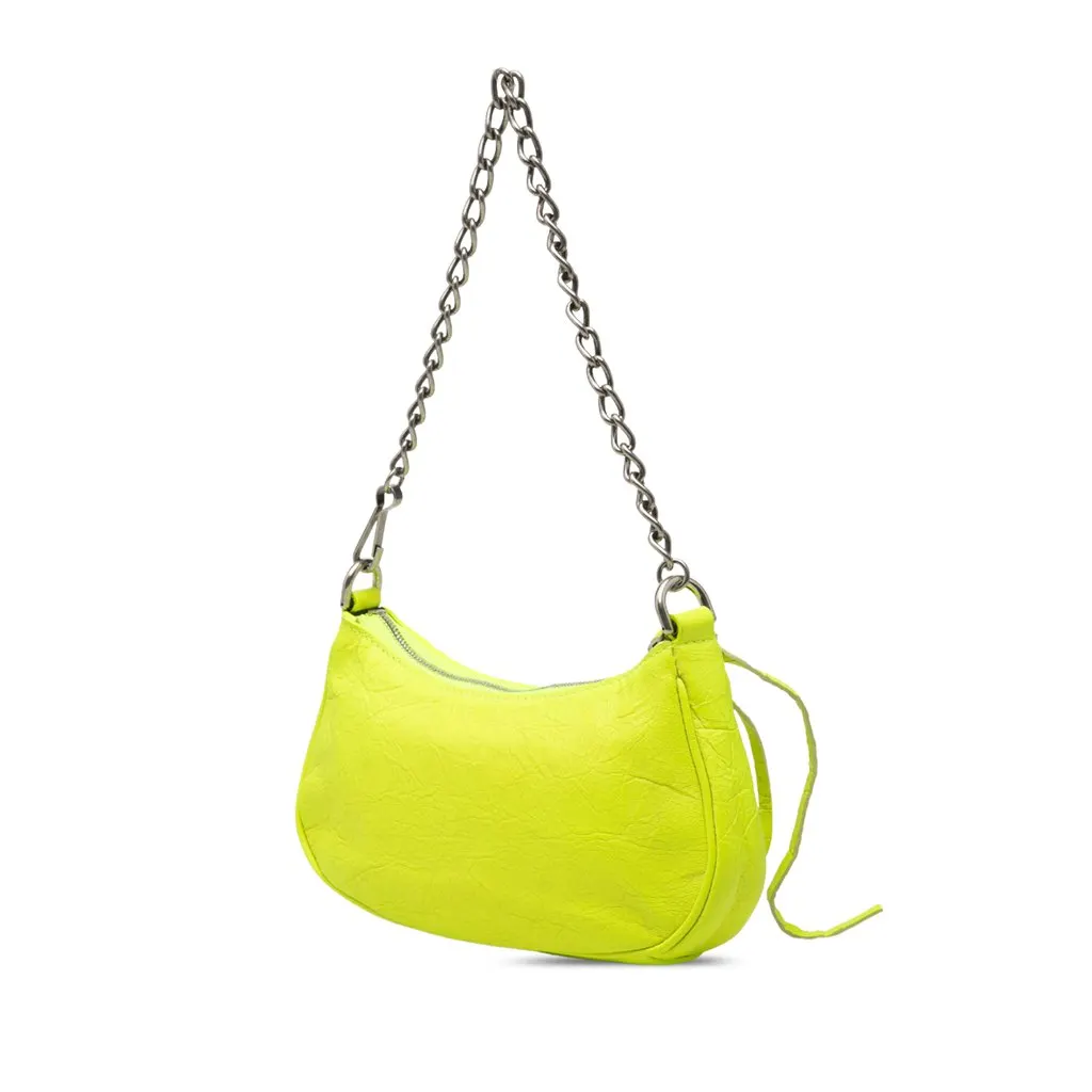 Balenciaga Mini Leather Motocross Le Cagole Green Leather Very good - Back View
