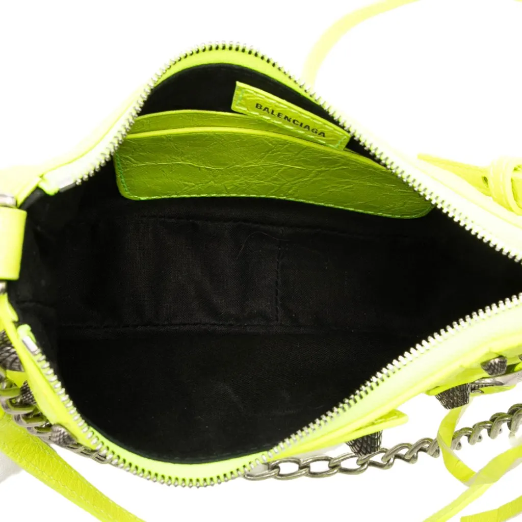 Balenciaga Mini Leather Motocross Le Cagole Green Leather Very good - Model View