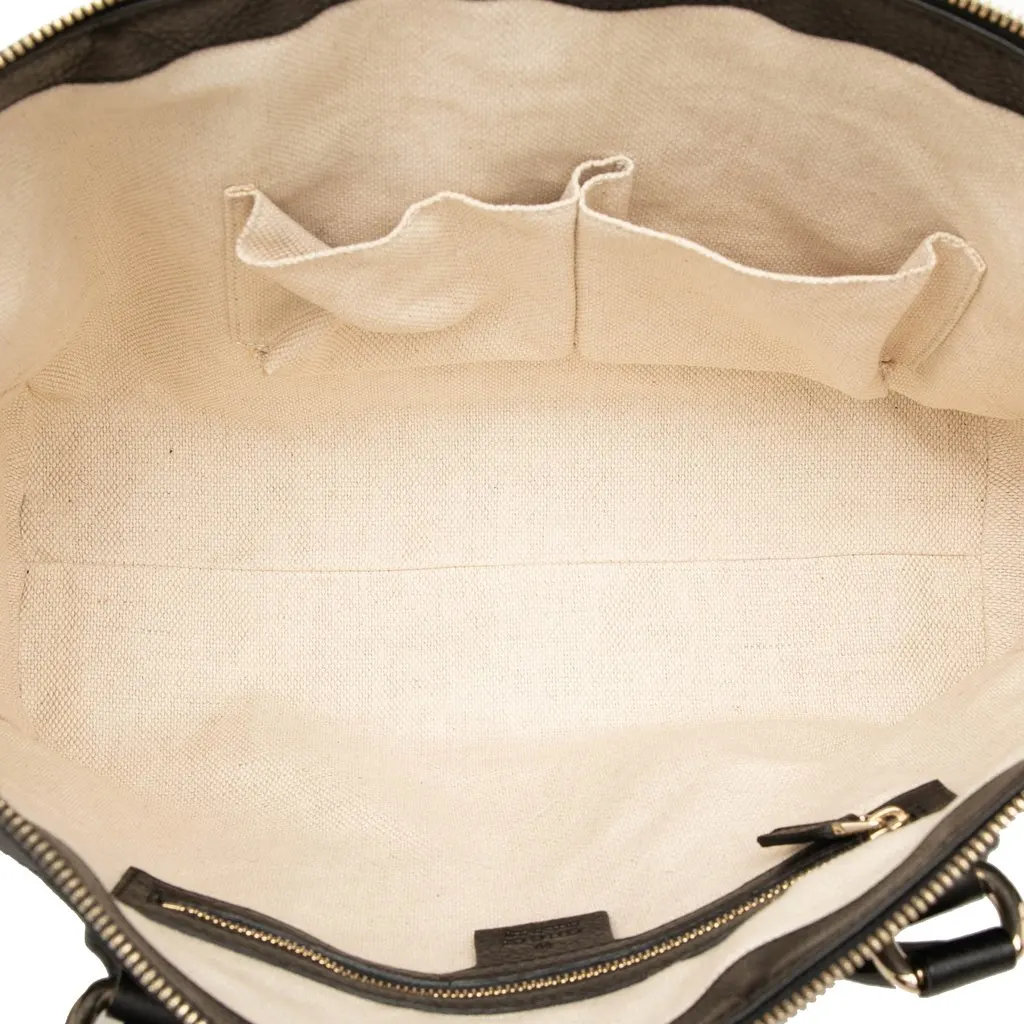 Gucci Small Leather Soho Working Tote Black Leather Very good - Model View