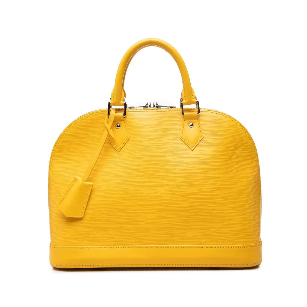 Louis Vuitton Epi Alma PM Yellow Leather Very good - Front View