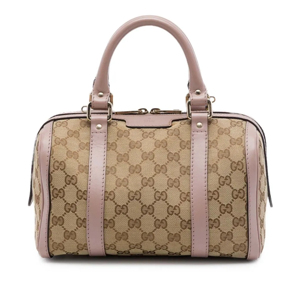 Gucci Small GG Canvas Joy Boston Bag Beige Very good - Front View
