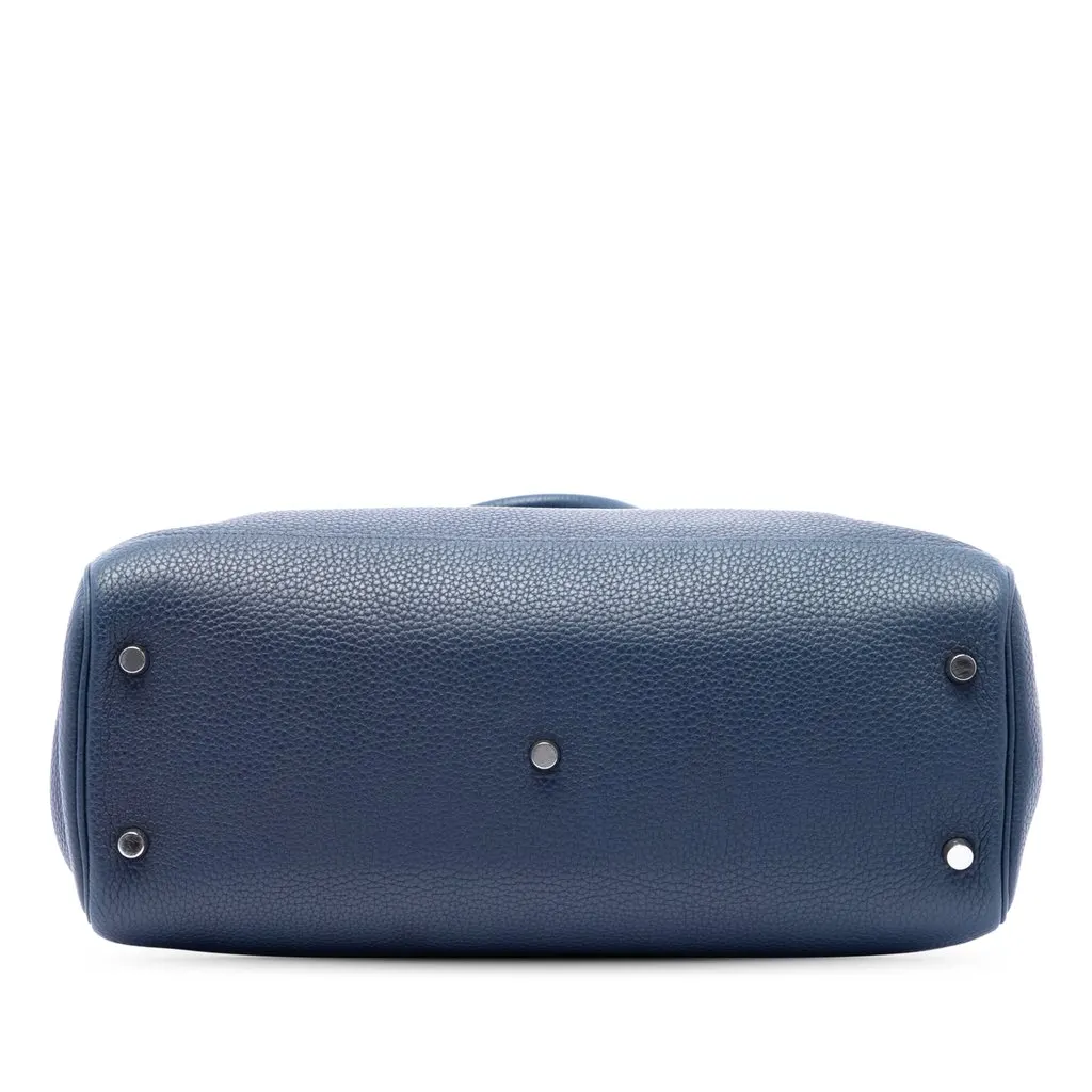 Hermès Clemence Atlas 35 Blue Leather Good - Inside View