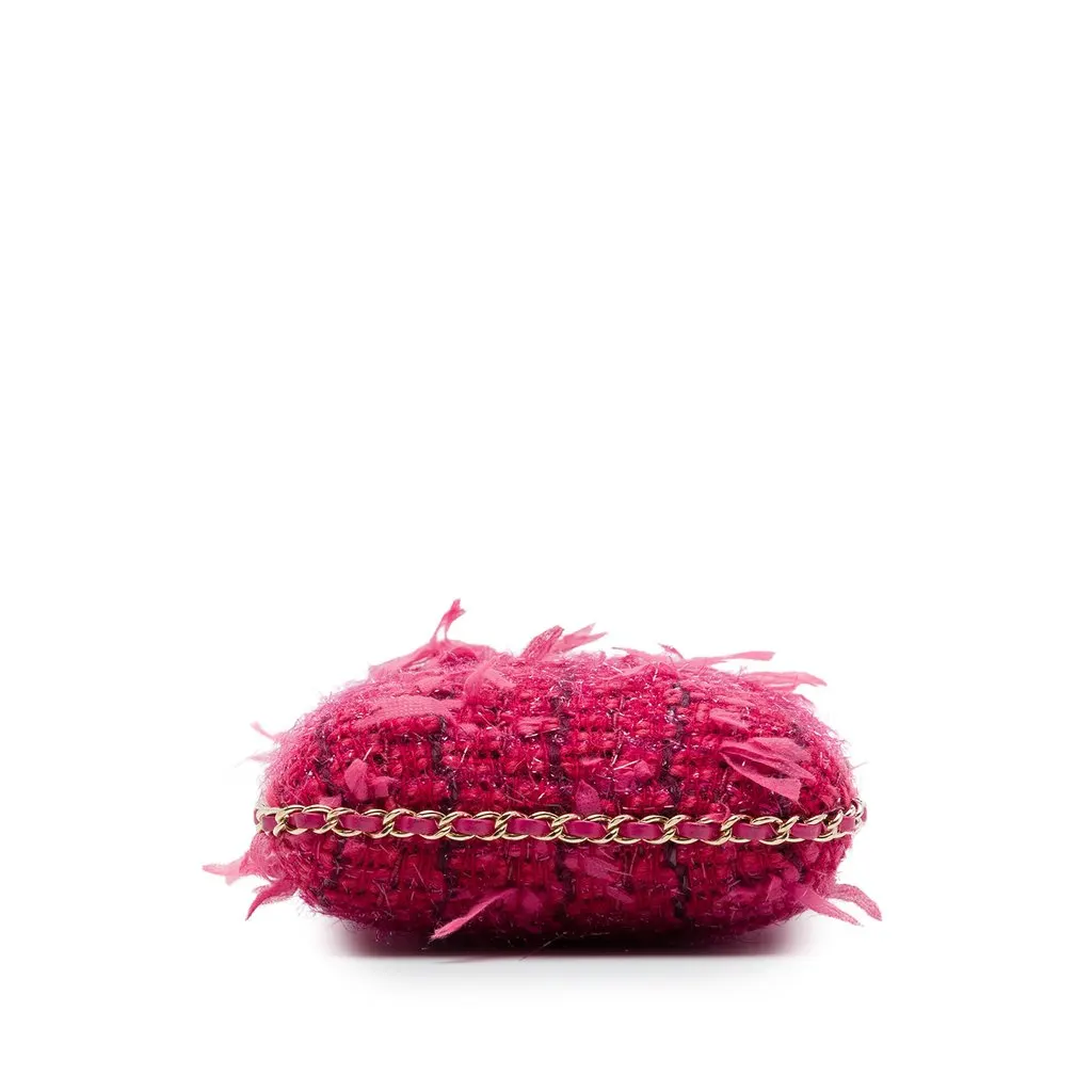 Chanel Tweed Chain Around Phone Holder Pink Tweed Very good - Inside View