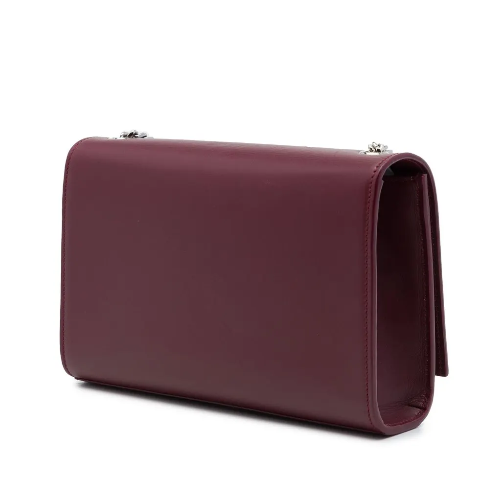 Saint Laurent Medium Smooth Calfskin Classic Monogram Kate Tassel Crossbody Red Leather Very good - Back View