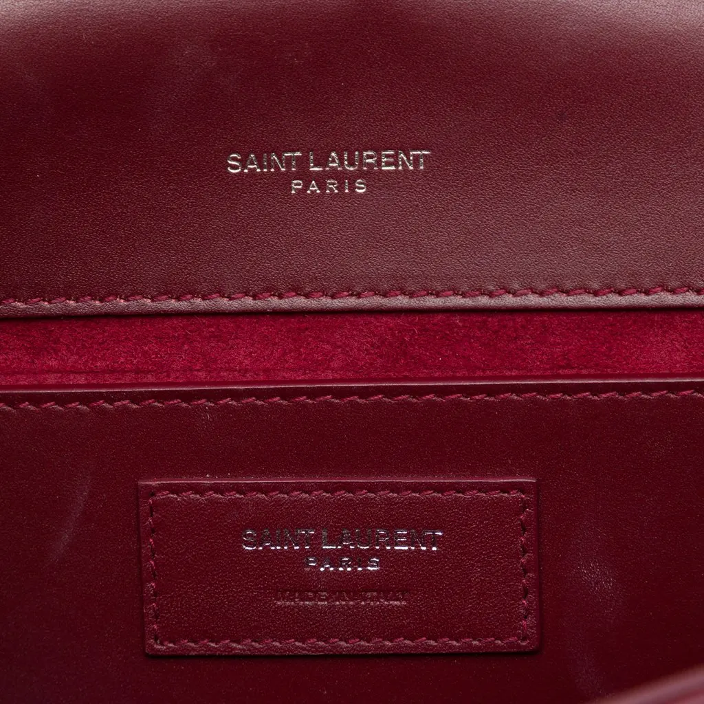 Saint Laurent Medium Smooth Calfskin Classic Monogram Kate Tassel Crossbody Red Leather Very good - Box View