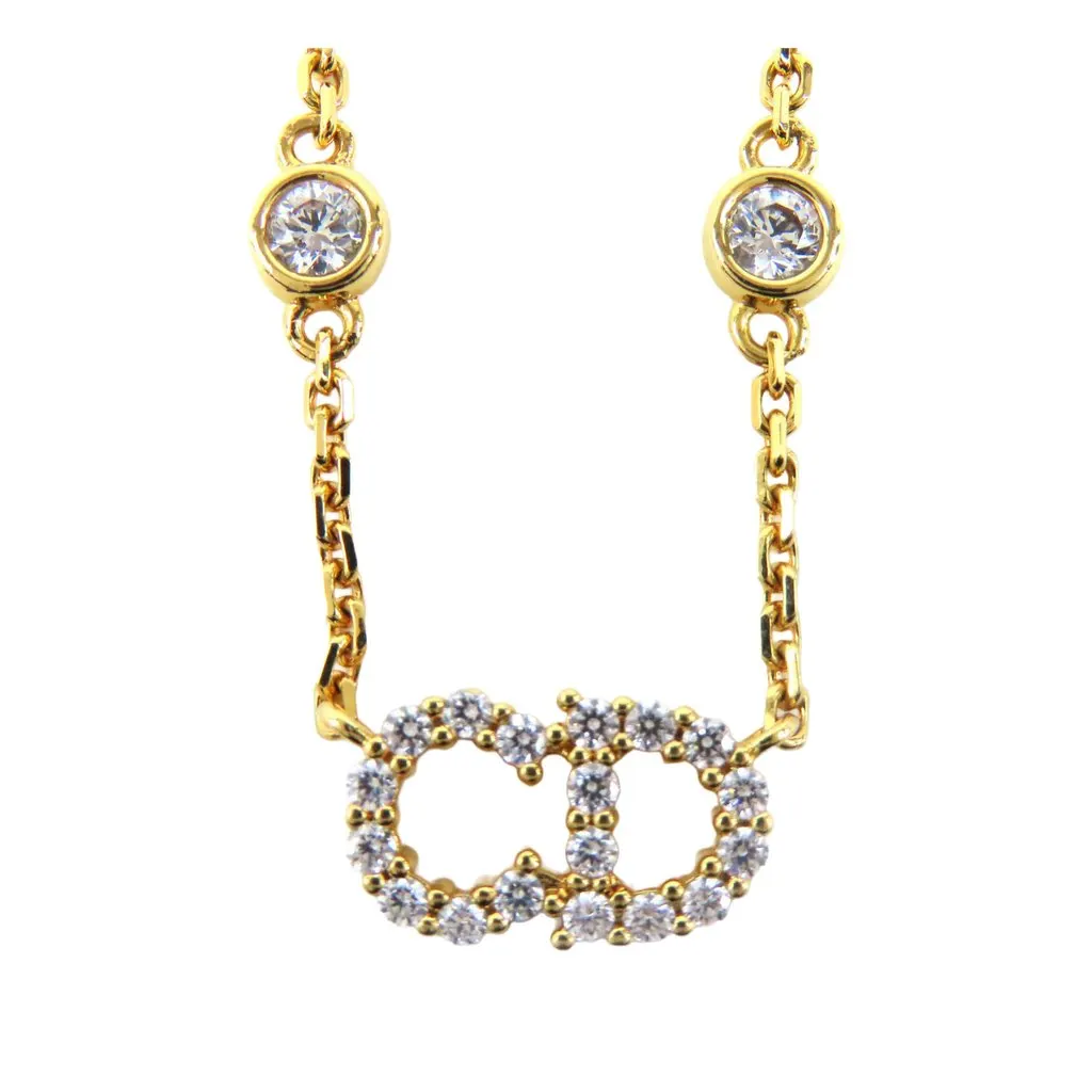 Dior Gold Plated Clair D Lune Necklace Gold Metal Very good - Back View