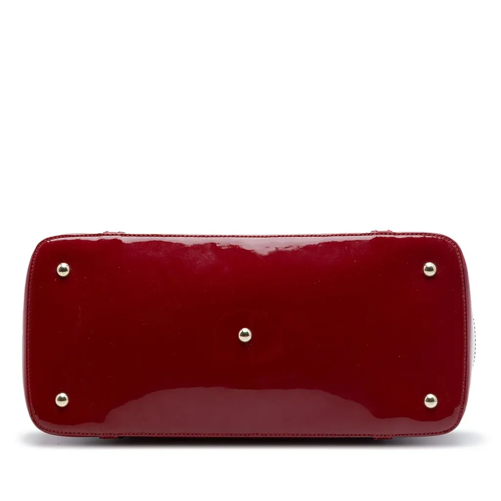 Gucci Large Microguccissima Patent Nice Dome Satchel Red Leather Very good - Inside View