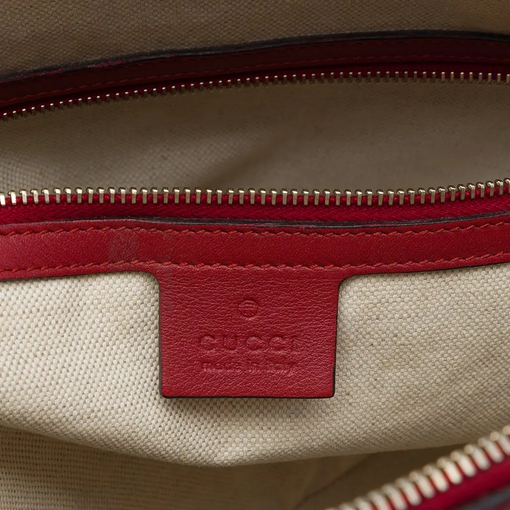 Gucci Large Microguccissima Patent Nice Dome Satchel Red Leather Very good - Box View