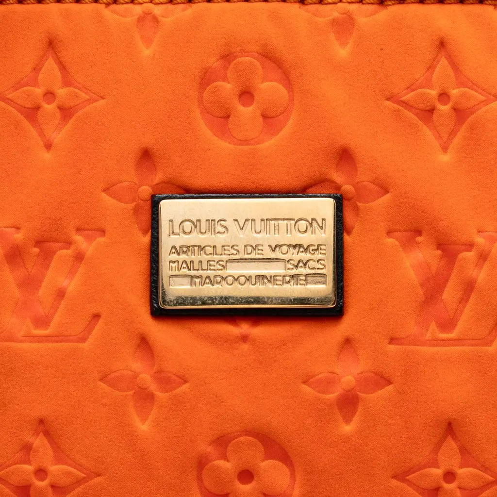 Louis Vuitton Monogram Embossed Neoprene Scuba MM Orange Very good - Box View