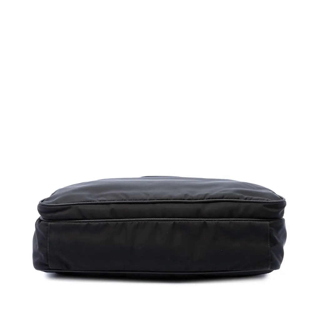 Prada Saffiano Trimmed Tessuto Convertible Tote Black Very good - Inside View