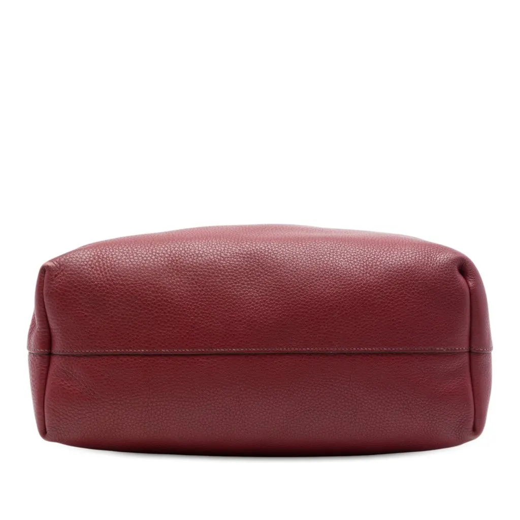 Prada Vitello Daino Open Convertible Tote Red Leather Very good - Inside View
