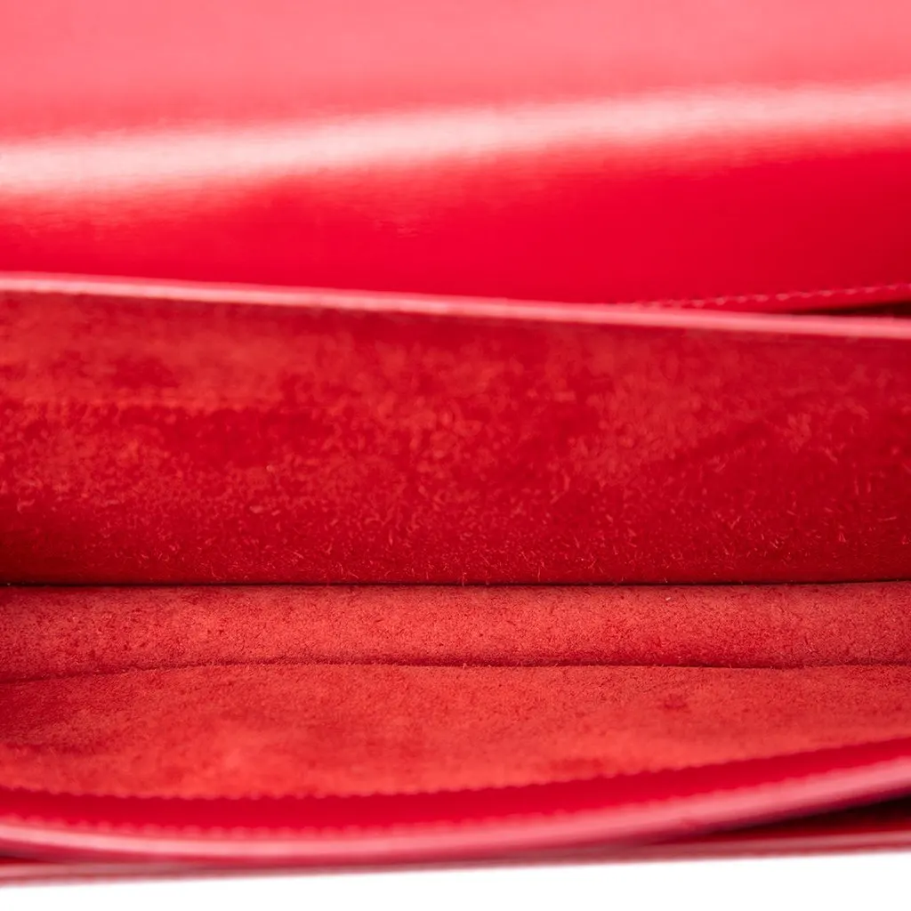 Saint Laurent Medium Calfskin Monogram Sunset Crossbody Red Leather Very good - Model View