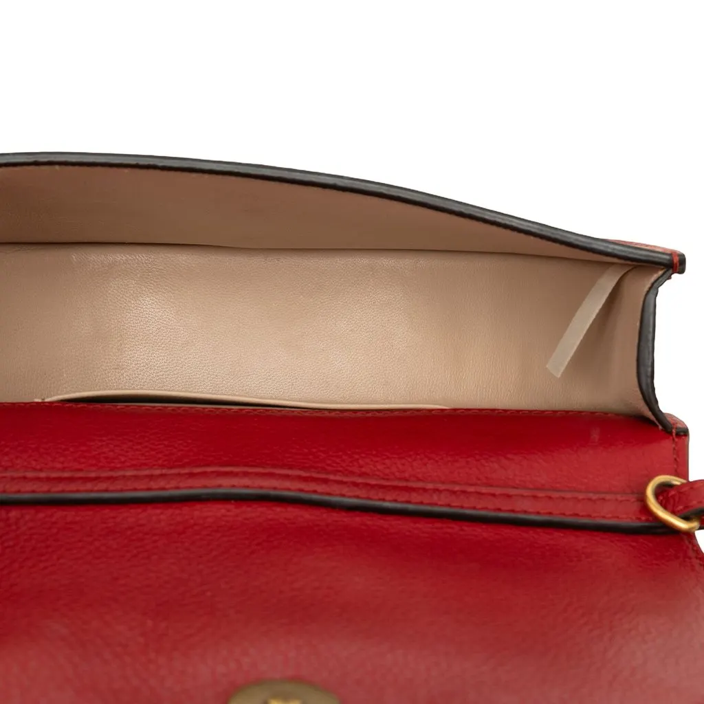 Chloé Mini Calfskin Nile Bracelet Satchel Red Leather Very good - Model View