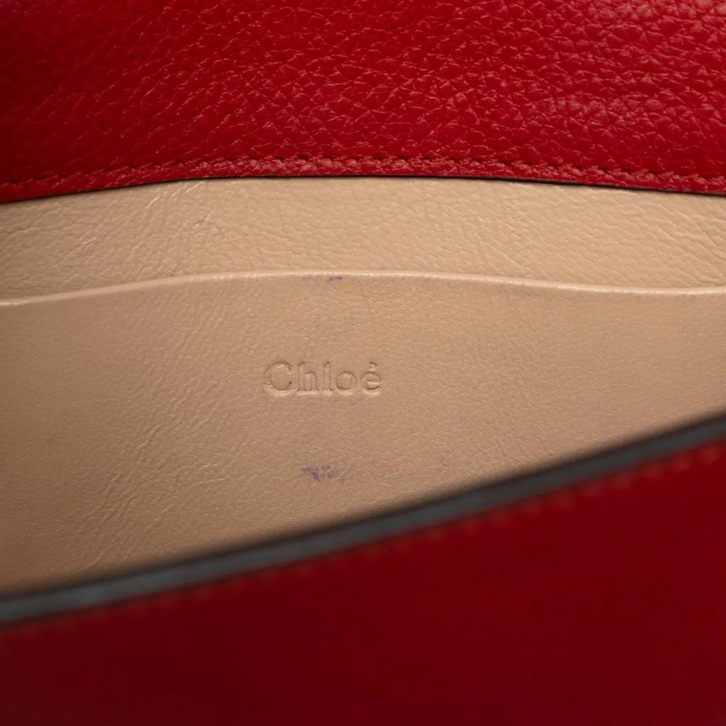 Chloé Mini Calfskin Nile Bracelet Satchel Red Leather Very good - Box View