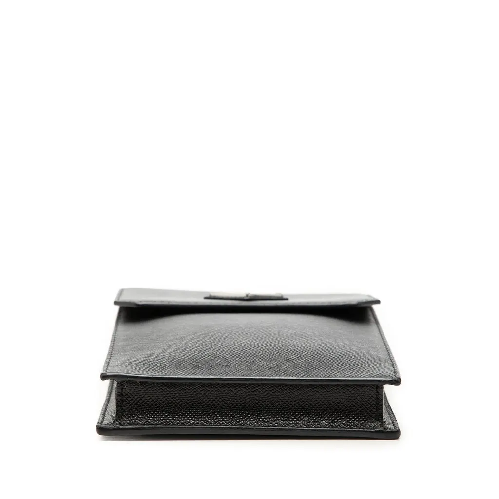 Prada Saffiano Smartphone Case Black Leather Very good - Inside View
