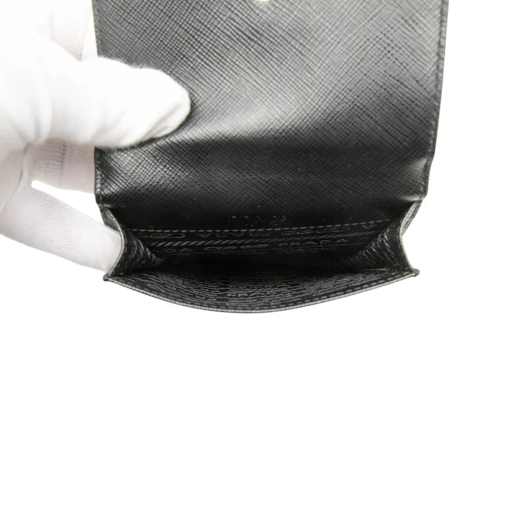 Prada Saffiano Smartphone Case Black Leather Very good - Model View