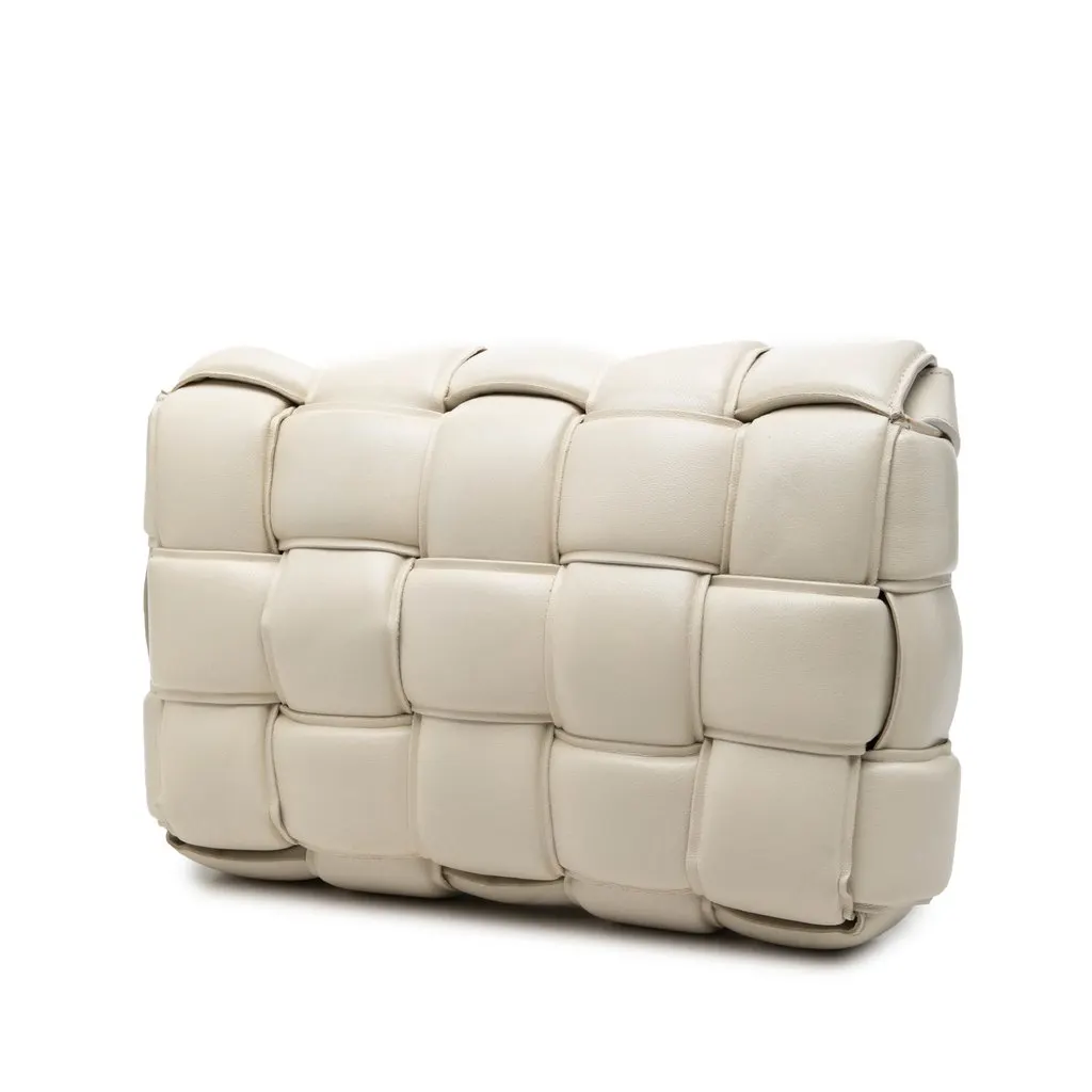 Bottega Veneta Nappa Intrecciato Padded Cassette Crossbody White Leather Very good - Back View