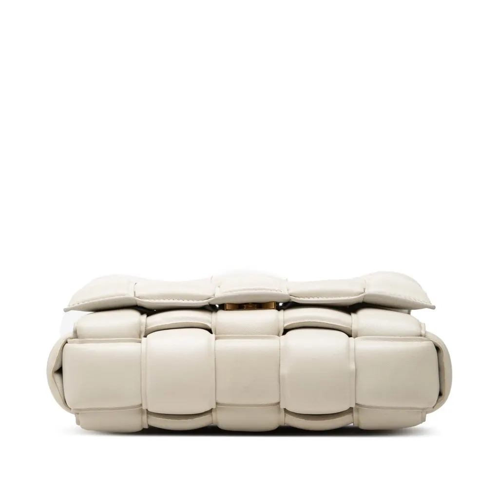 Bottega Veneta Nappa Intrecciato Padded Cassette Crossbody White Leather Very good - Inside View