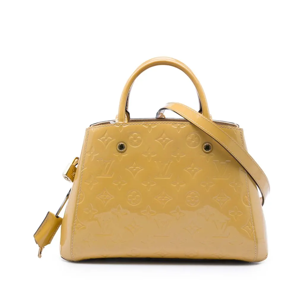 Louis Vuitton Monogram Vernis Montaigne BB Beige Leather Very good - Front View