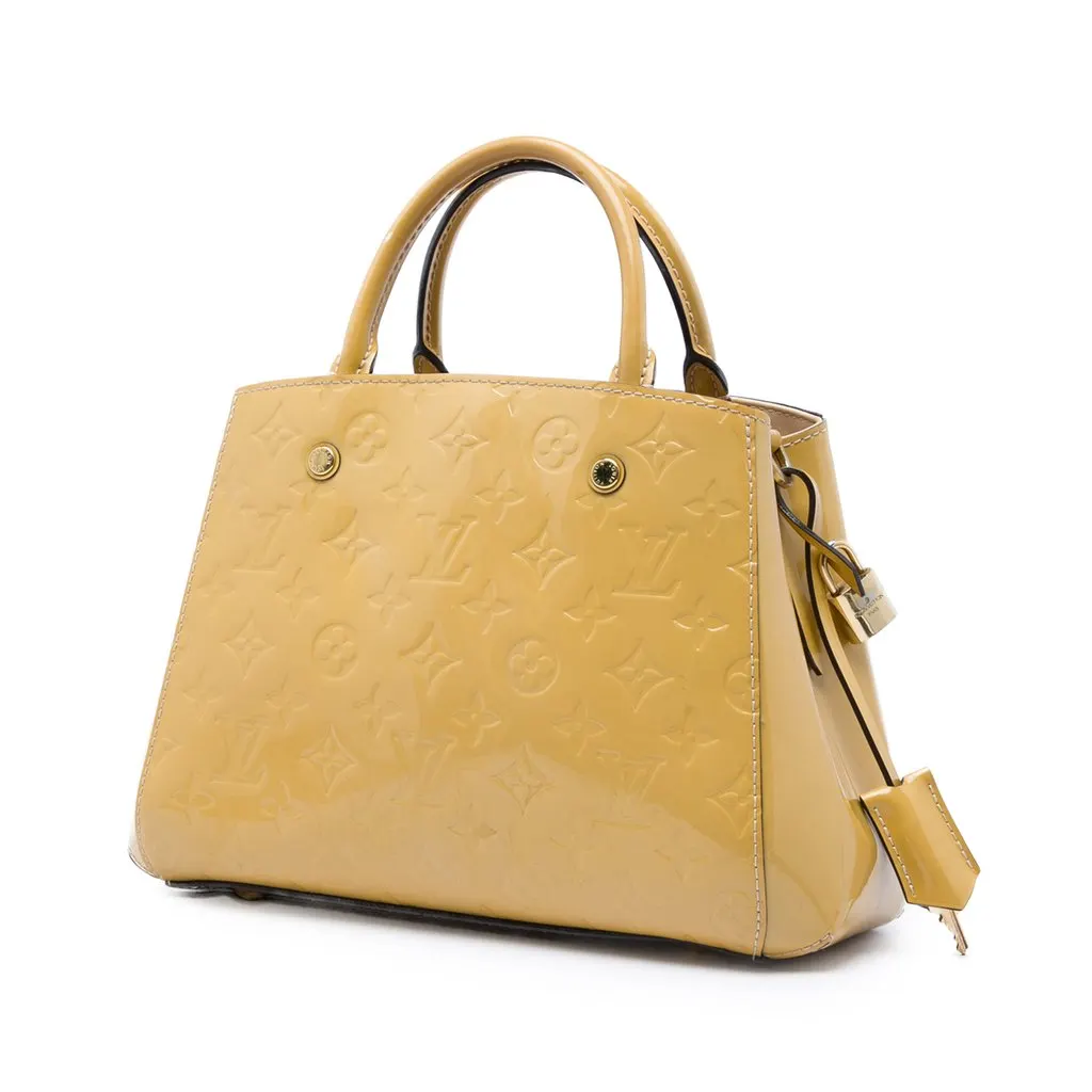 Louis Vuitton Monogram Vernis Montaigne BB Beige Leather Very good - Back View