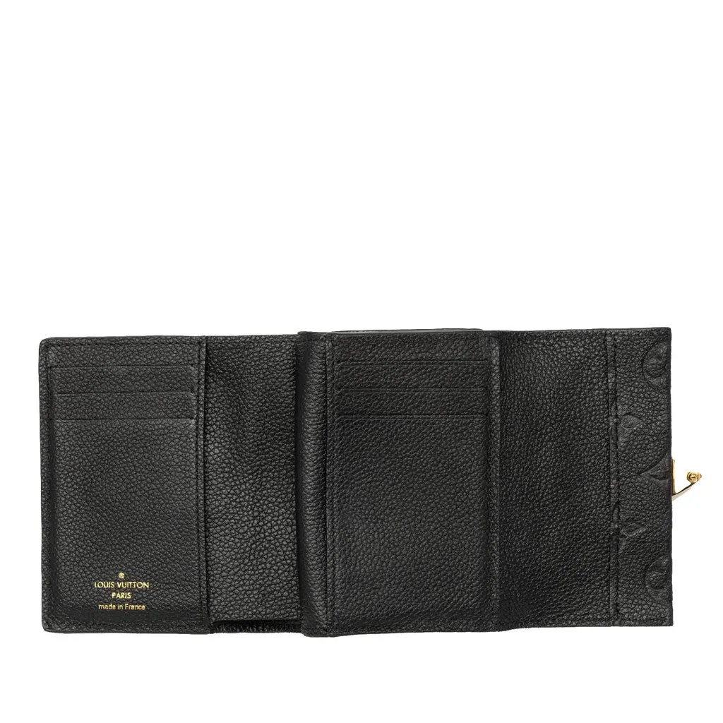Louis Vuitton Monogram Empreinte Metis Compact Wallet Black Leather Good - Model View