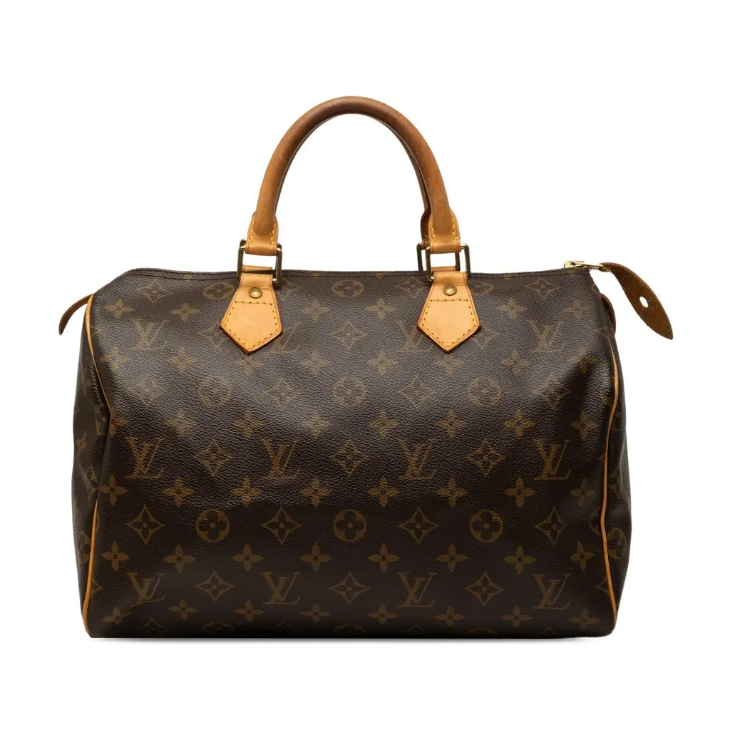 Louis Vuitton Monogram Speedy 30 Brown Good - Front View