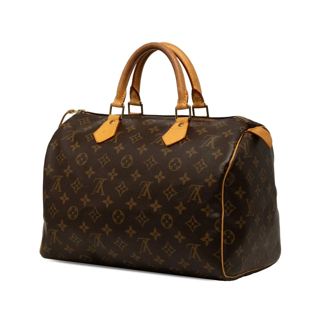 Louis Vuitton Monogram Speedy 30 Brown Good - Back View