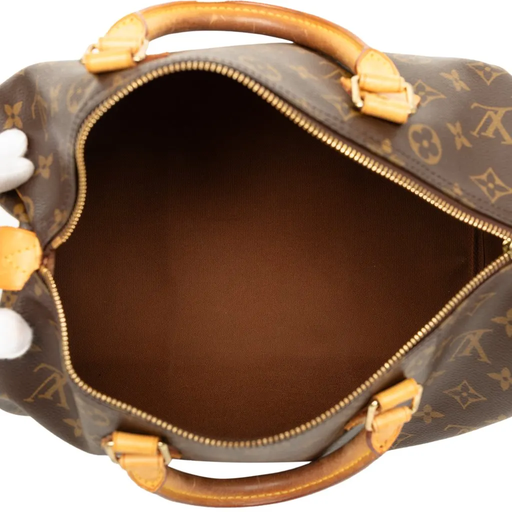 Louis Vuitton Monogram Speedy 30 Brown Good - Model View