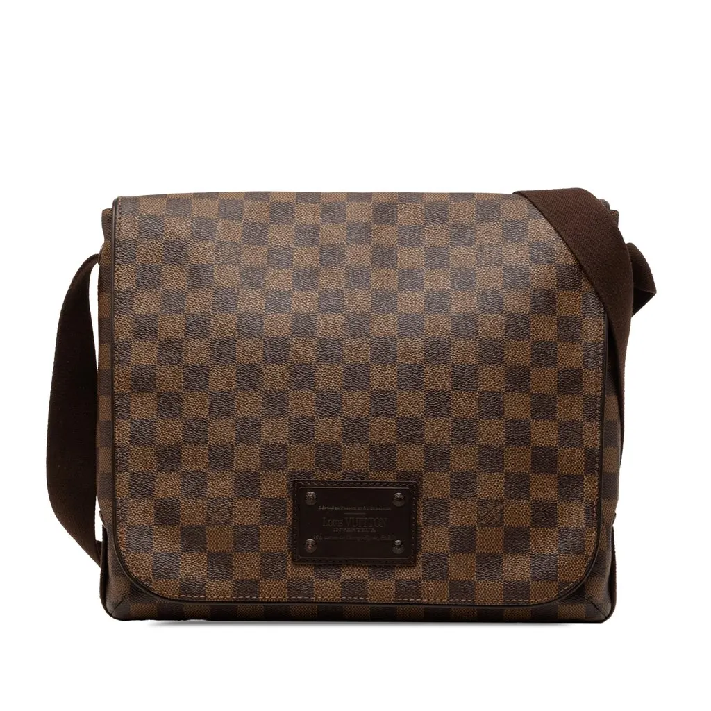 Louis Vuitton Damier Ebene Brooklyn MM Brown Very good - Front View