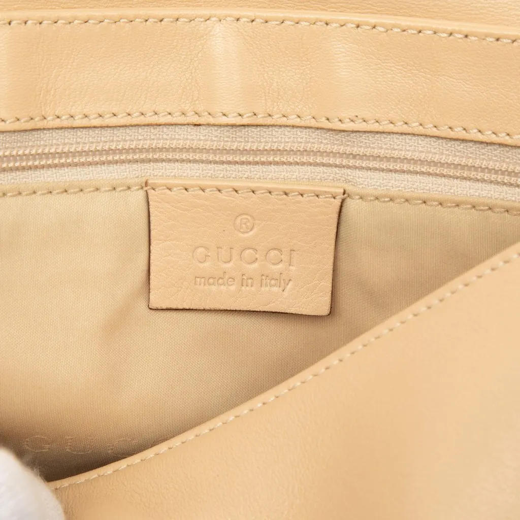 Gucci Calfskin Chain Shoulder Bag Beige Leather Very good - Box View
