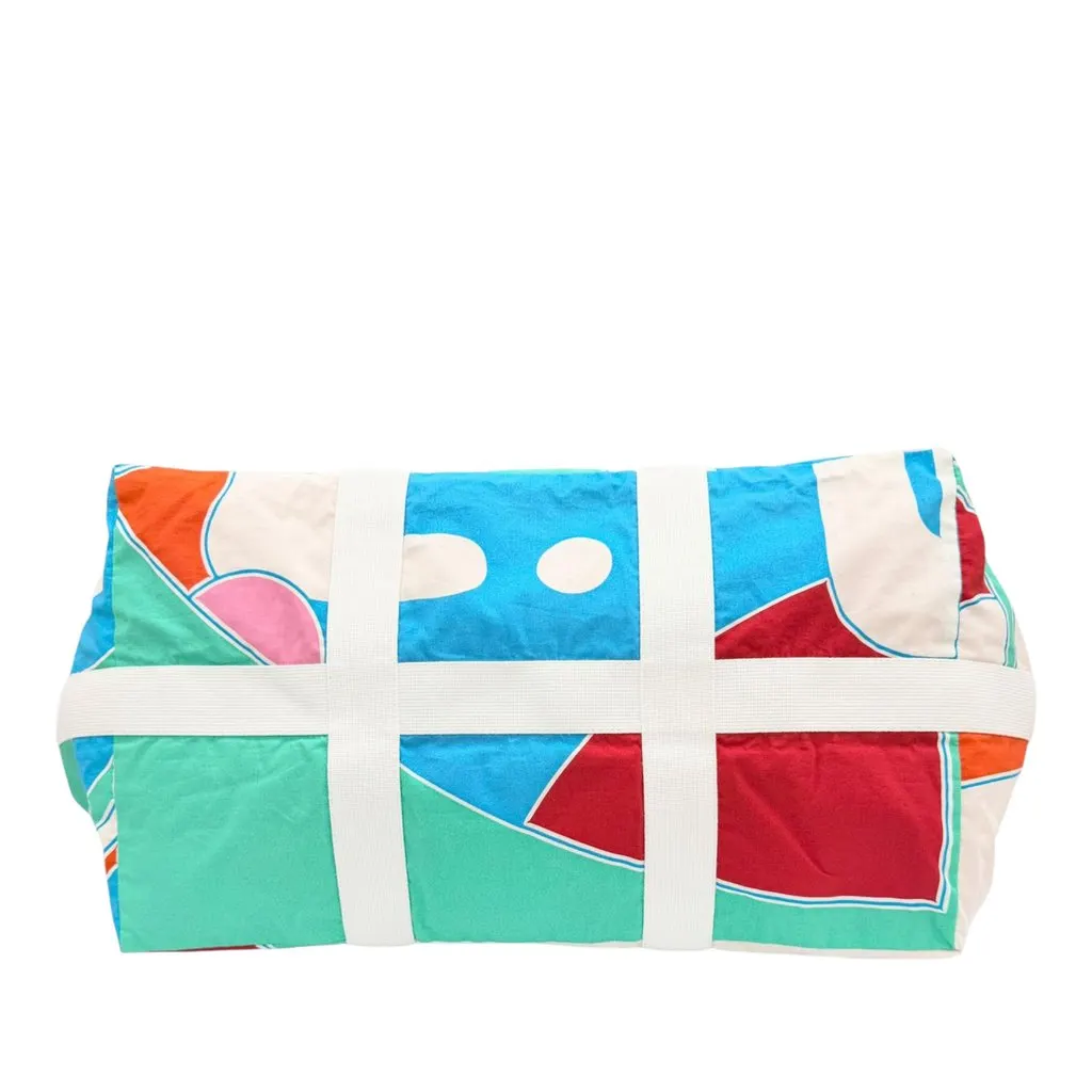 Hermès Printed Canvas Drapeaux Au Vent Blue Very good - Model View