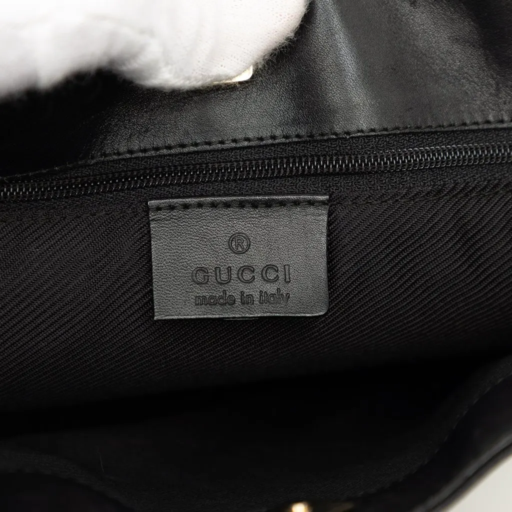 Gucci GG Canvas Shoulder Bag Black Canvas Good - Box View
