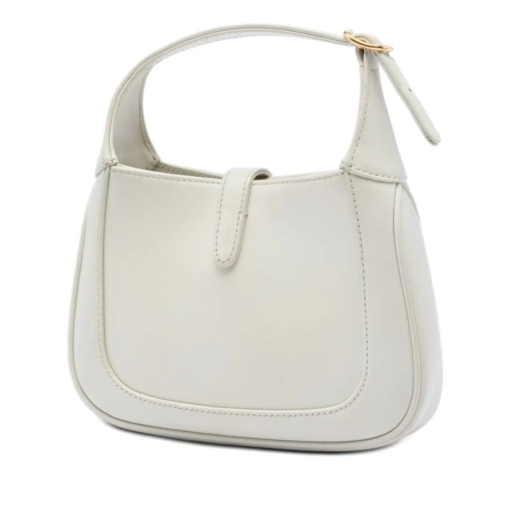 Gucci Mini Calfskin Jackie 1961 Crossbody White Leather Very good - Back View