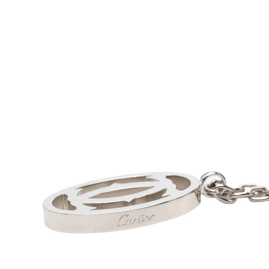 Cartier Brass Logo Bag Charm and Key Chain Silver Brass Very good - Inside View