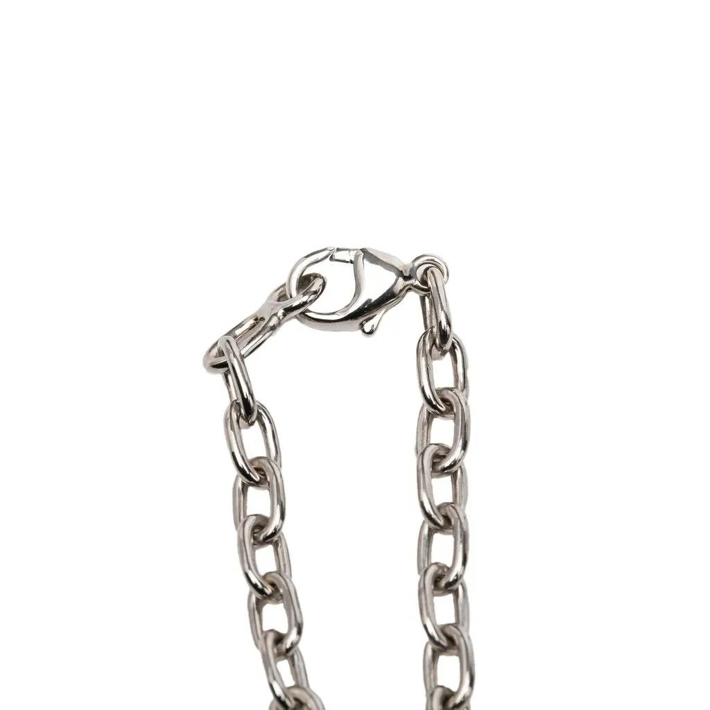Cartier Brass Logo Bag Charm and Key Chain Silver Brass Very good - Model View