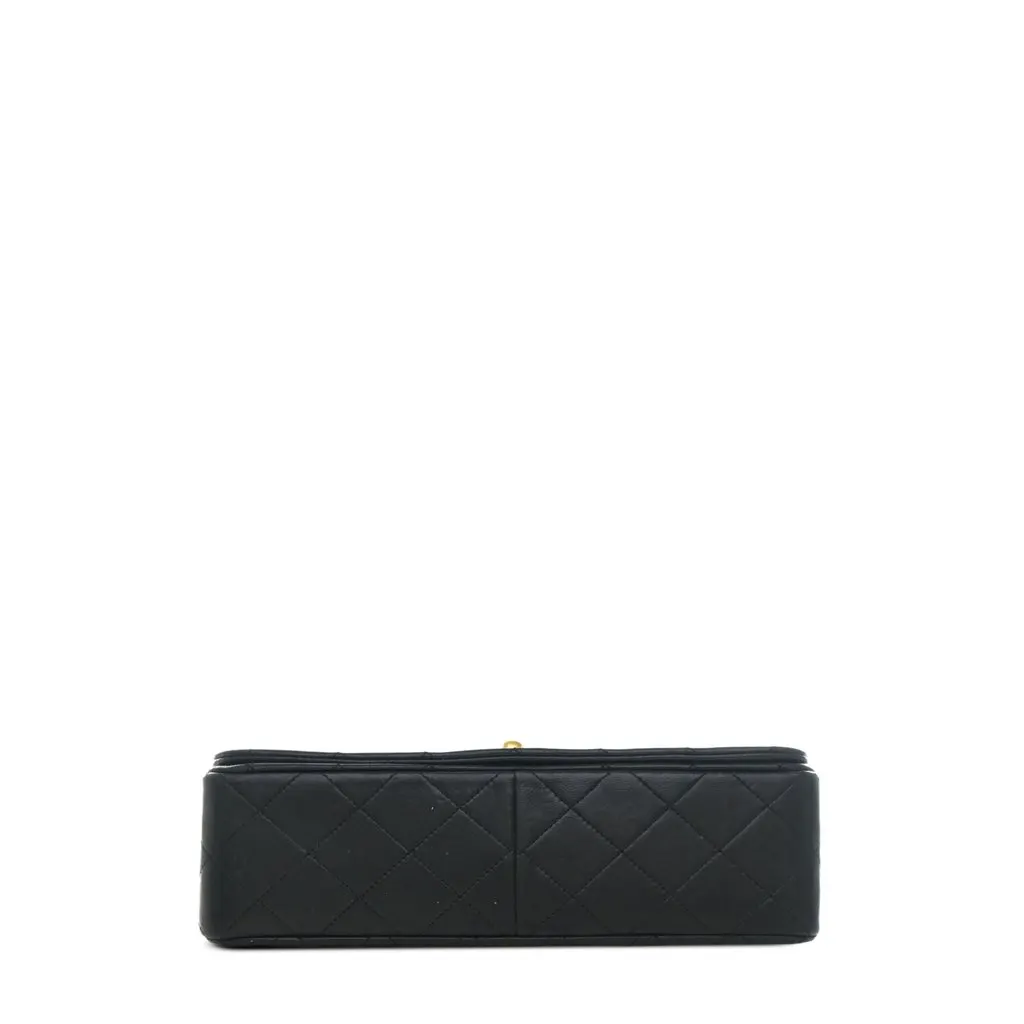 Chanel CC Quilted Lambskin Turnlock Full Single Flap Black Leather Very good - Inside View
