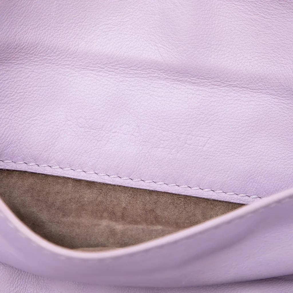 Bottega Veneta Mini Nappa Intrecciato Expandable Chain Flap Crossbody Purple Leather Very good - Box View