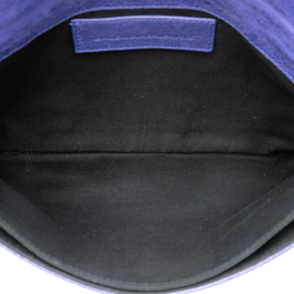 Balenciaga Lambskin Motocross Giant 21 Envelope Clutch Purple Leather Very good - Model View