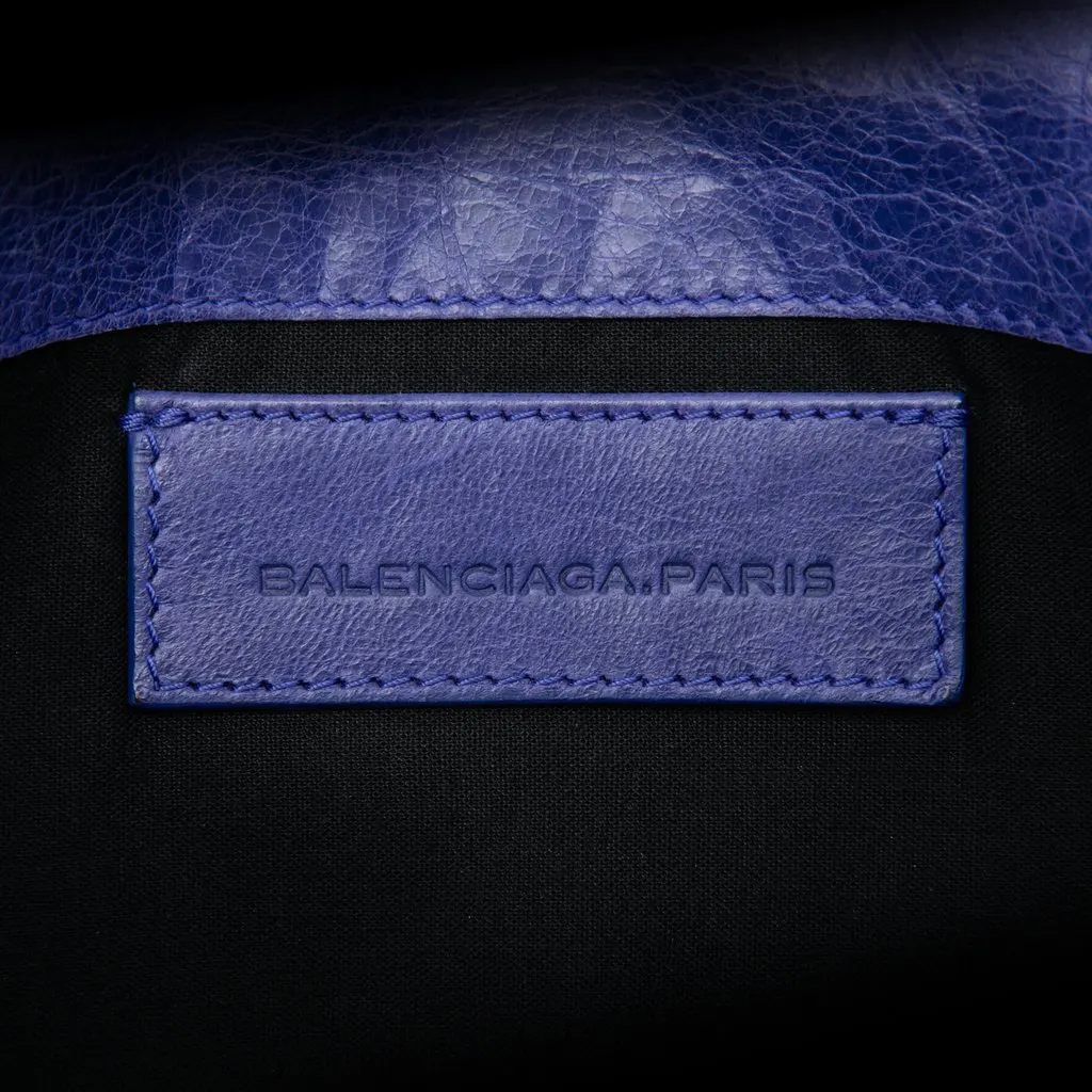 Balenciaga Lambskin Motocross Giant 21 Envelope Clutch Purple Leather Very good - Box View