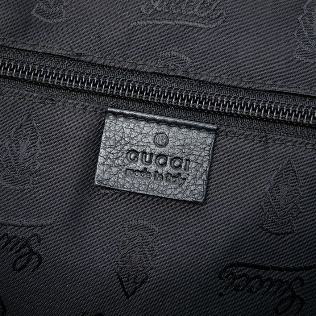 Gucci Guccissima Business Bag Black Leather Very good - Box View