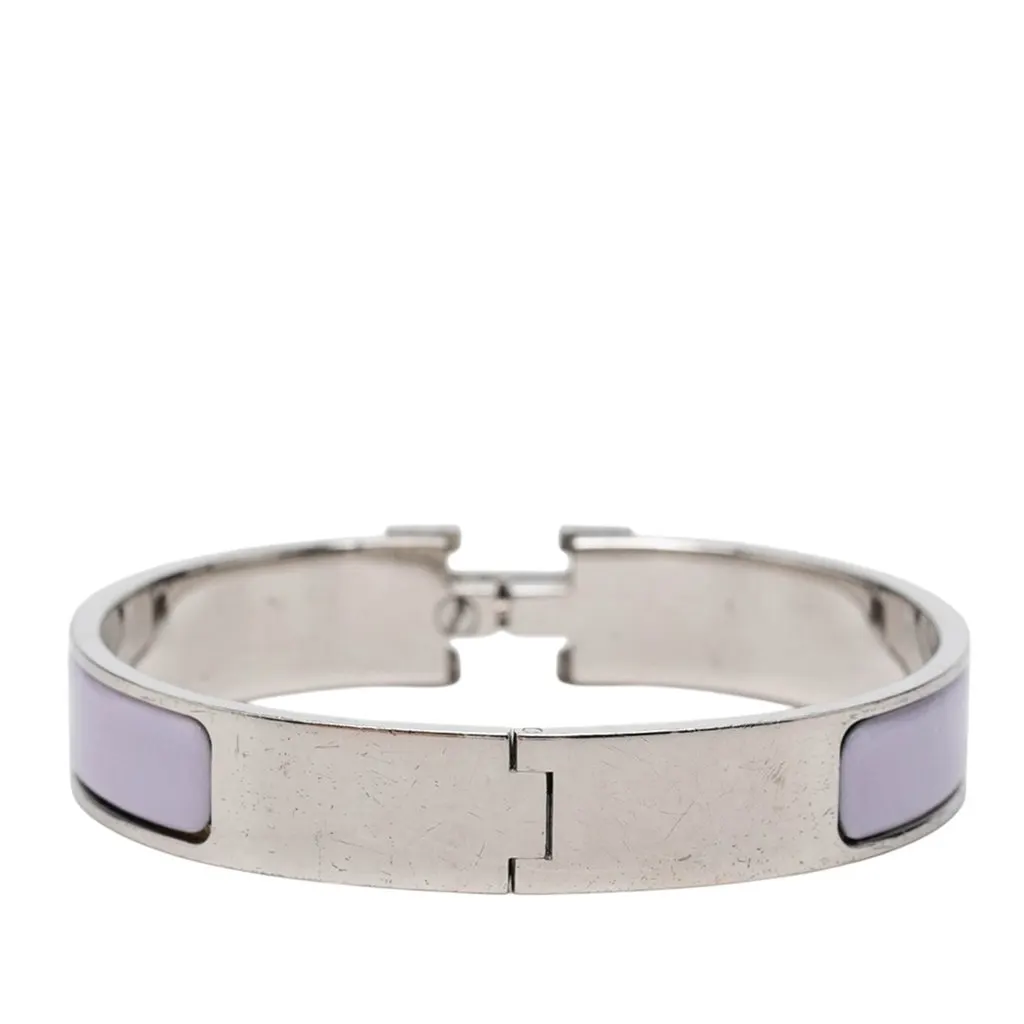 Hermès Narrow Enamel Clic H Bracelet PM Purple Enamel Very good - Inside View